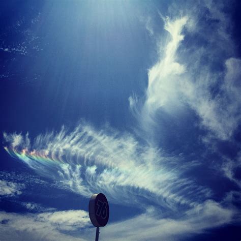 Ci Cloud. Cirrus fibratus with circumhorizontal arc Elevation:16,500 ...