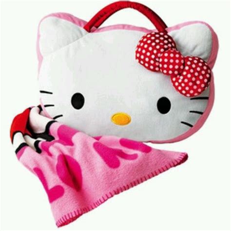 Hello Kitty Plush Throw Blanket & Pillow Set | Hello kitty bedroom ...