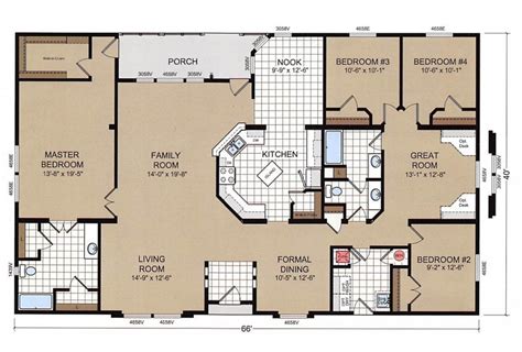 4 Bedroom Manufactured Homes Floor Plans - floorplans.click