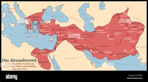 The Empire of Alexander the Great an his conquest course from Greece to ...