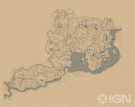 Red Dead Redemption Animal Map