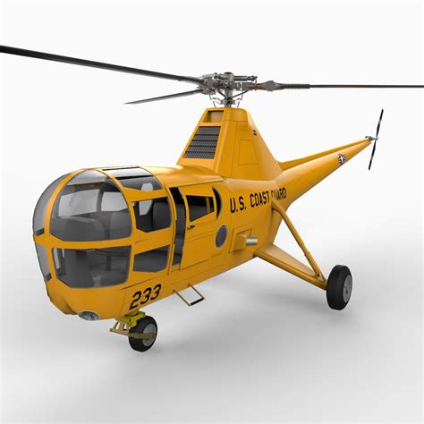 3d sikorsky h-5 s-51 helicopter