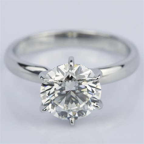 2 Carat Diamond Solitaire Engagement Ring in Platinum