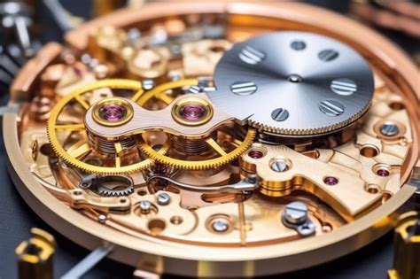 Premium AI Image | Closeup shot of a tourbillon watch mechanism on ...