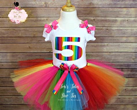 Rainbow Birthday Outfit. Rainbow Birthday Tutu. Rainbow | Etsy