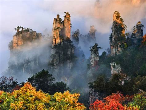 Zhangjiajie National Forest Park Zhangjiajie, Fantasy Art Landscapes ...