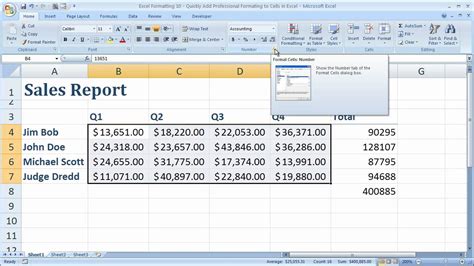 Excel Formatting Tip 10 - Quickly Add Professional Formatting to ...