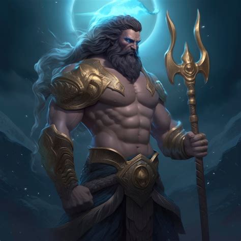 Premium AI Image | Poseidon holding trident