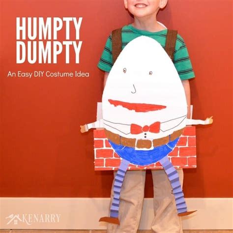 What a cute idea for a Humpty Dumpty Costume! This would be an easy kid ...