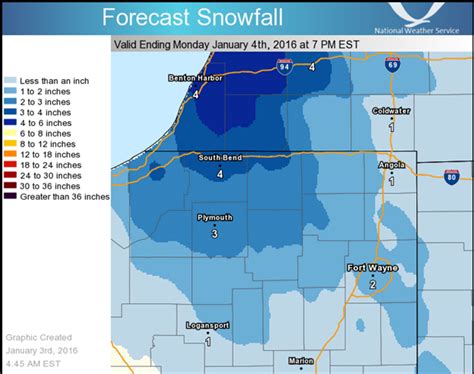 Estimated Snow Totals - Indiana Weather