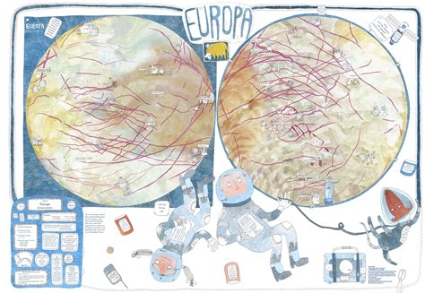 Map of Europa moon (children's edition)