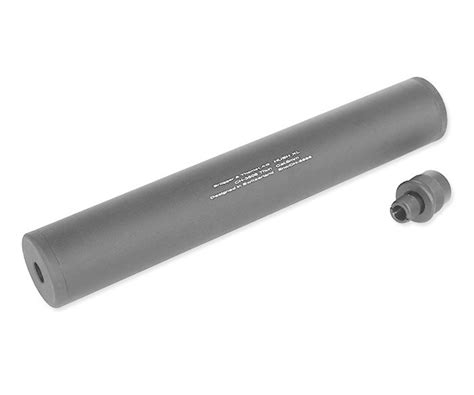 ASG HUSH XL 14mm CCW Silencer with Sniper Rifle Thread Adapter ...