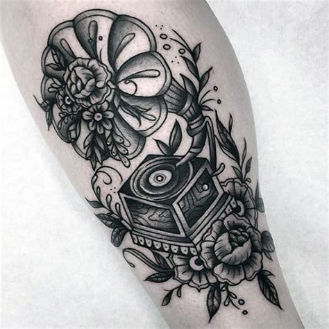 50 Classic Vinyl Record Tattoo Designs for Men