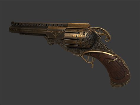 ArtStation - Steampunk Handgun, Pavel Bogdanov Steampunk Weapons, Sci ...