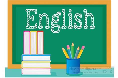 School : english-class-chalkboard-with-books-clipart-6810 : Classroom ...