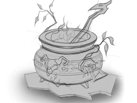 Sketch of the Witches' Cauldron by Dina Kireeva on Dribbble