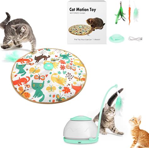 Tyasoleil Interactive Cat Toy, 2 in 1 Kitten Interactive Cat Toys, 3 ...