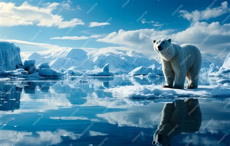 Premium Photo | A polar bear is standing on an iceberg Majestic polar ...