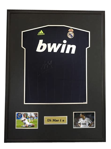 Di Maria signed autographed soccer shirt jersey come with Sa coa framed ...