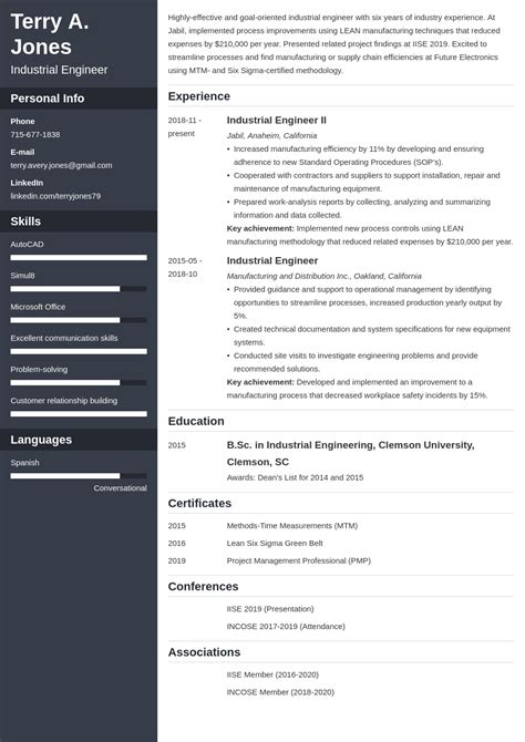 Industrial Engineer Resume Examples [2025 Guide]