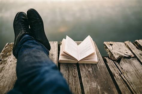 HD wallpaper: Reading book at lake, summer, resting, relaxing, time ...