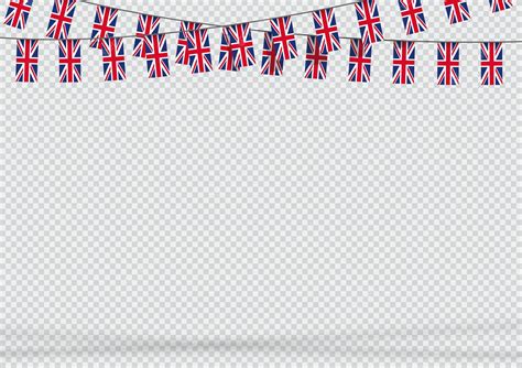 Premium Vector | Bunting Hanging UK British Flag