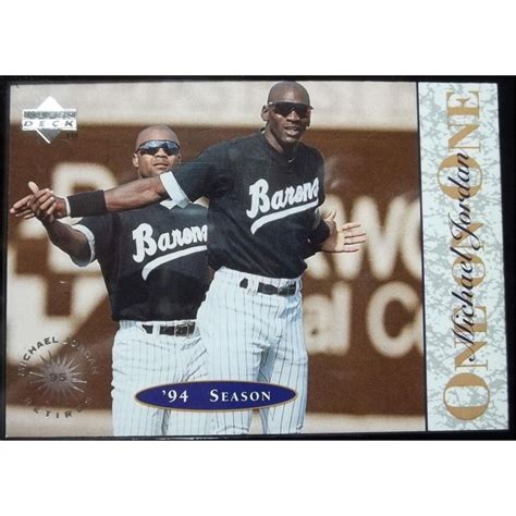 9 Michael Jordan Baseball Cards In Acrylic Display