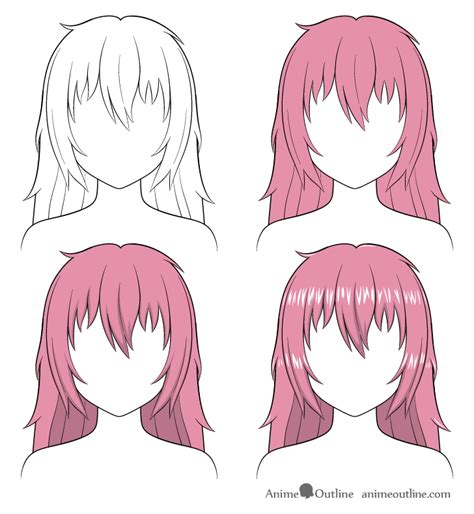 How To Shade Curly Hair Anime Once you have the base color added define ...