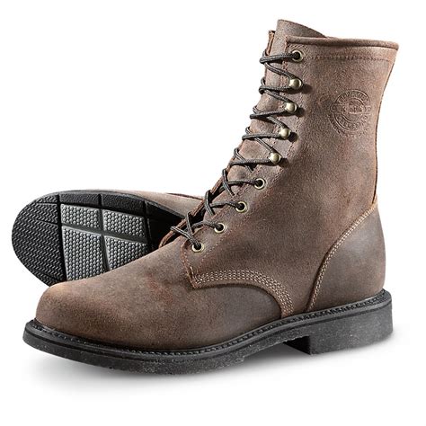 Justin Men's Dark Mountain Steel Toe Work Boots - 661705, Work Boots at ...