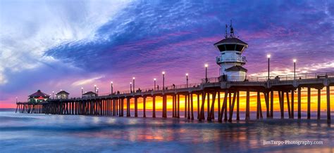 Huntington Beach Pier Sunset - Jim Tarpo Photography