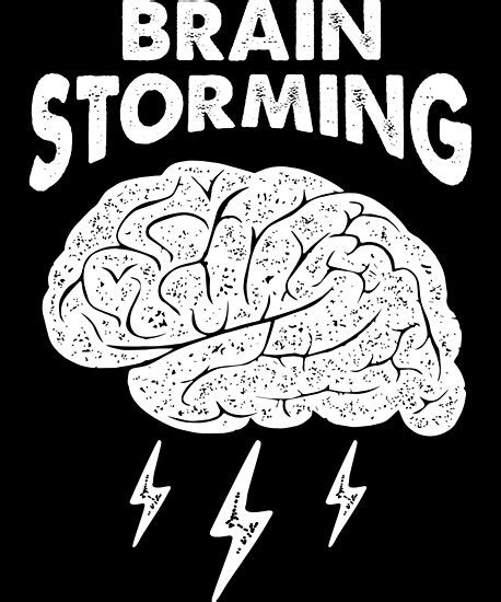 "Brain Storming Brainstorm Funny Quote Lightning" Poster by LarkDesigns ...