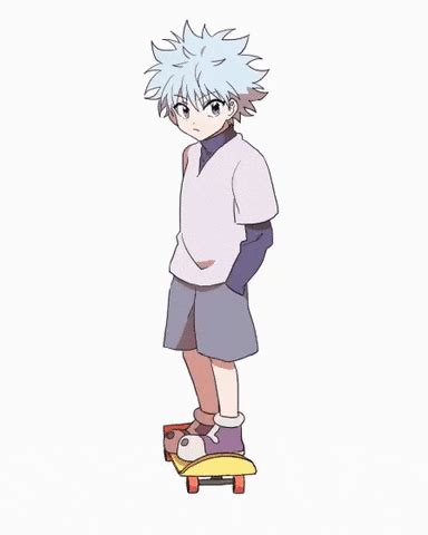 Killua Skateboarding Boy GIF | GIFDB.com