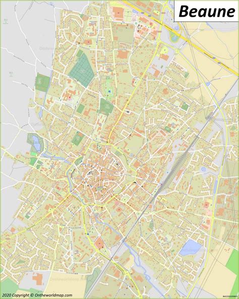 Detailed Map of Beaune