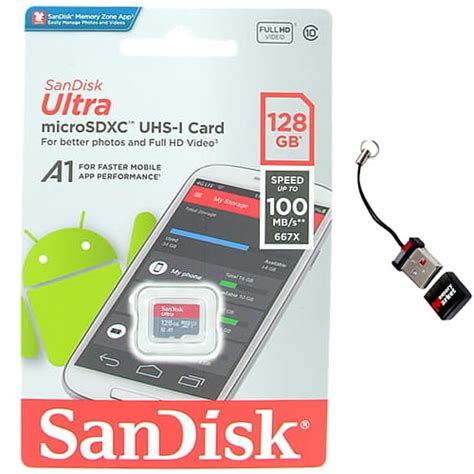 SanDisk Ultra 128GB MicroSD XC Class 10 A1 UHS-1 Mobile Memory Card up ...