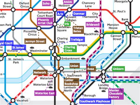 Map Of London Showing Theatres