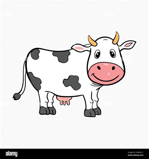 Cute Cow Vector Illustration Cartoon Stock Vector Image & Art - Alamy