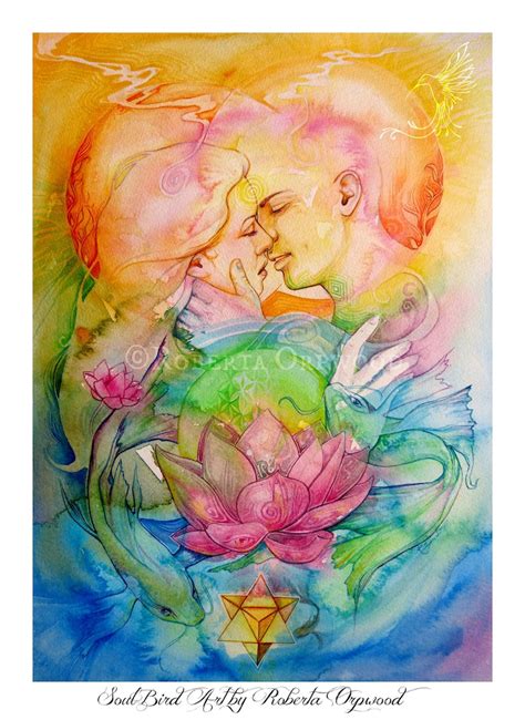 The Lovers Soul Mate Valentine's Art Print | Etsy