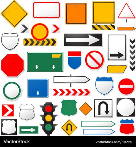 Road signs Royalty Free Vector Image - VectorStock