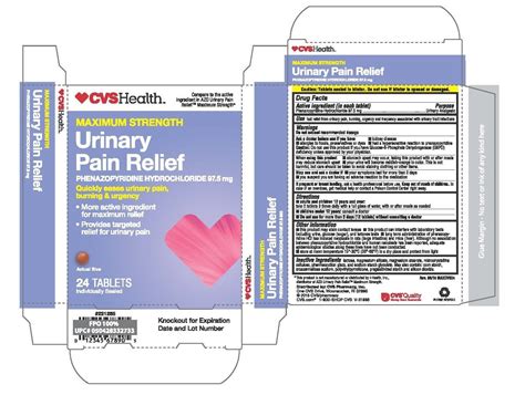 CVS Health Maximum Strength Urinary Pain Relief (tablet) Reese ...