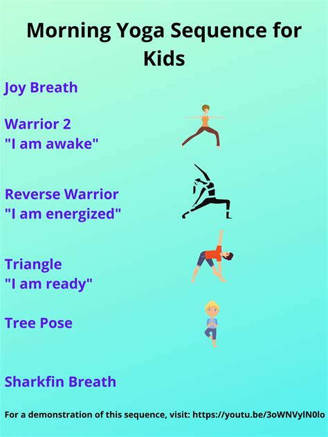 Morning Yoga Sequence Poster — Shining Kids Yoga