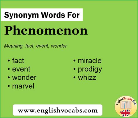 Synonym for Phenomenon, what is synonym word Phenomenon - English Vocabs