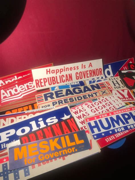 Lot - Vintage Political, Etc. Bumper Stickers