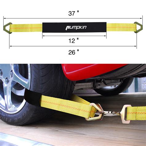 4x 36'' Axle Straps Car Trailer Tire Straps Ratchet Tie Down Strap W ...