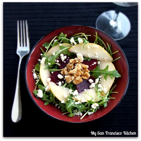 Pear Walnut Arugula Salad