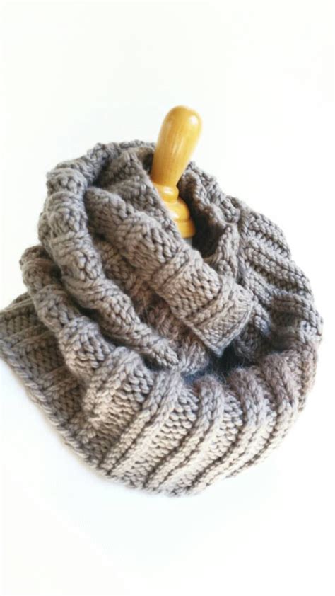 Circle Scarf, Knit Scarf, Knit Cowl, Knit Alpaca Scarf, Stripe Scarf ...