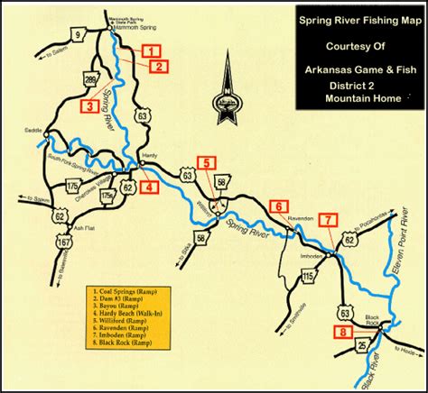 White River Arkansas Trout Fishing Map - All About Fishing