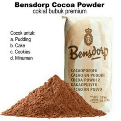 Jual Coklat Bubuk Cocoa Powder Halal Impor Belgia merk Bensdrop 500 gr ...