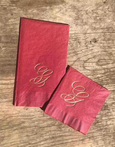 Personalized Vertical Napkins, Monogrammed, Custom, Paper, Guest Towel ...