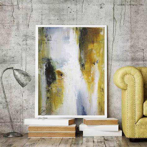 Large Yellow Wall Art AbstractPrint on Canvas Fine art | Etsy | Bedroom ...