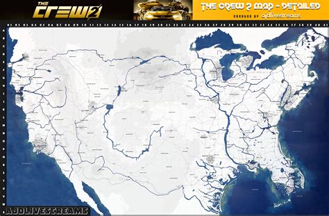 The Crew 2 - Detailed Map 10699 x 7041 : r/The_Crew